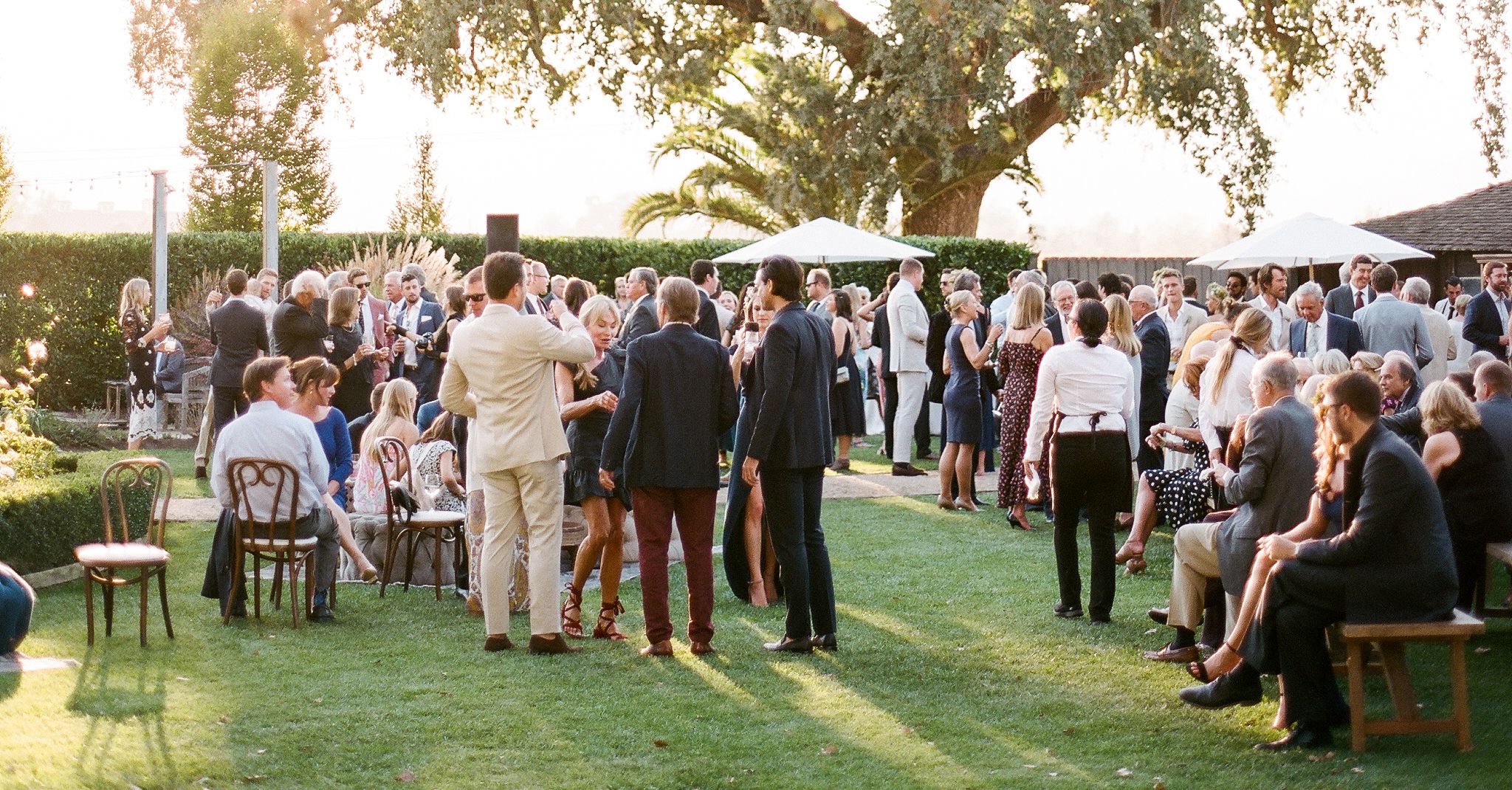 Wedding Guests mingling during cocktail hour